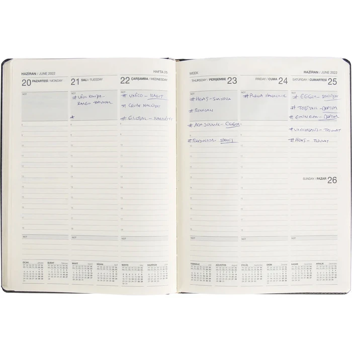 Dikişli Haftalık Ajanda