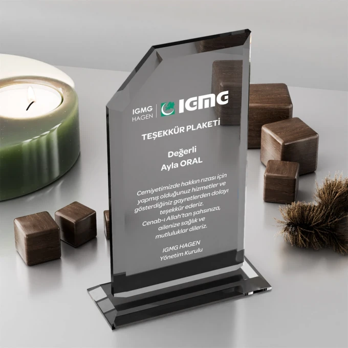 MS- 304 Füme Kristal Plaket