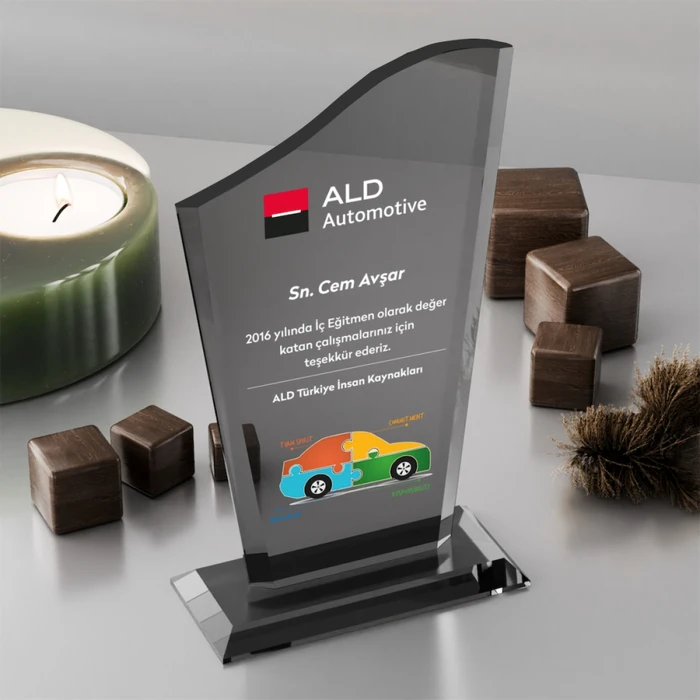 MS- 308 Füme Kristal Plaket