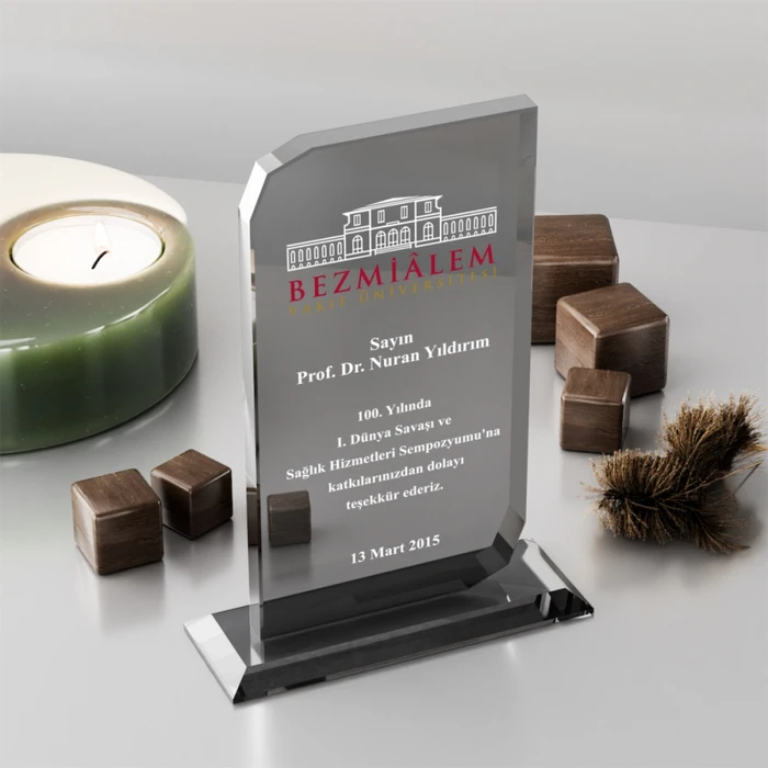 MS-311 Füme Kristal Plaket